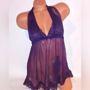 Fredrick’s of Hollywood purple sheer babydoll Medium